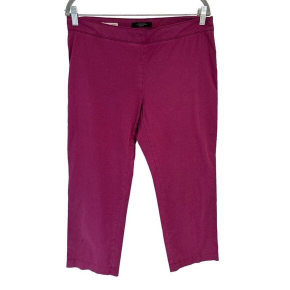 MaxMara Weekend Capri Casual Pants Cotton Chino Khaki Size 10 - Picture 2 of 7